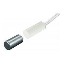 Magnetiniai kontaktai įleidžiami MAŽI mediniams langams (15x6mm, BALTI) MKIBR1014WH