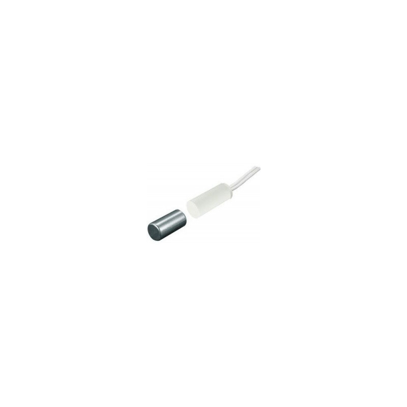 Magnetiniai kontaktai įleidžiami MAŽI mediniams langams (15x6mm, BALTI) MKIBR1014WH