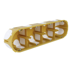4 vietų dėžutė į gipsą Kopos KPL 64-50/4LD_NA (68mm, garsą slopinanti, geltona) GSDKPL64403LDNA
