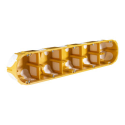 5 vietų dėžutė į gipsą Kopos KPL 64-50/5LD_NA (68mm, garsą slopinanti, geltona) GSDKPL64505LDNA