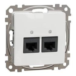 Kompiuterinis lizdas 2xRJ45 UTP cat.6 Schneider Electric Sedna Design SDD111462 (baltas) ESDD111462