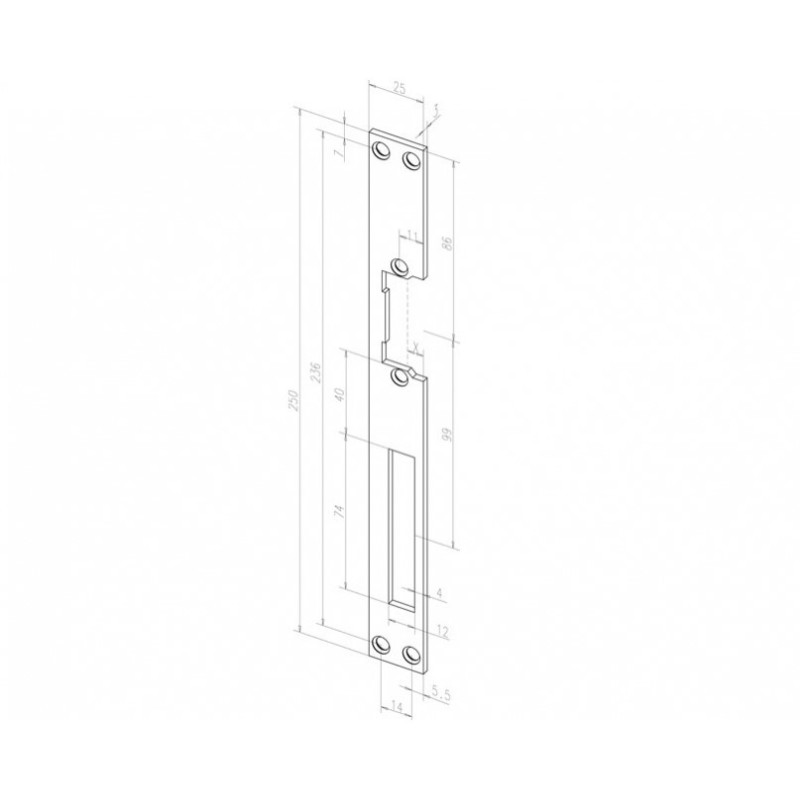 El. sklendės juosta EFF EFF - ASSA ABLOY 02140 PSES02140