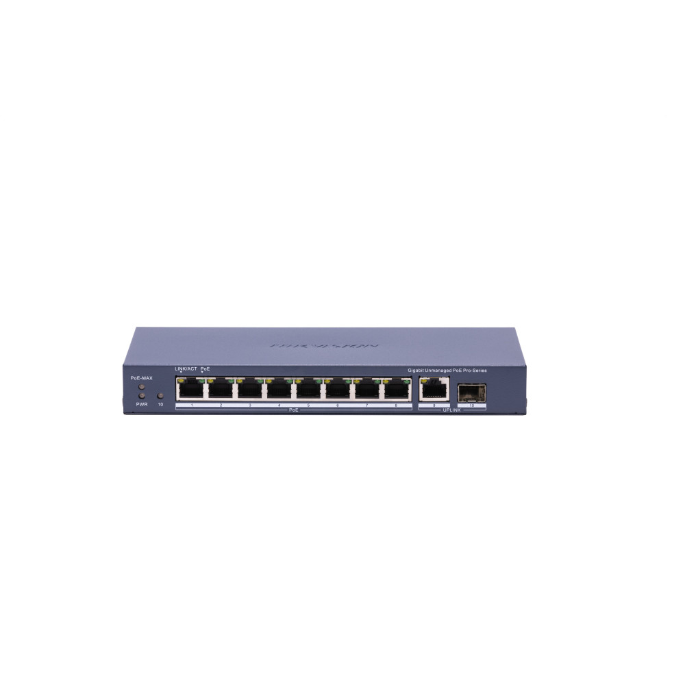 Hikvision 10 prievadų 8 PoE komutatorius DS-3E0510P-E(B) SWITCHDS3E0510PEB