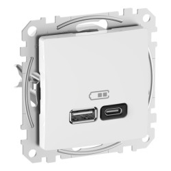 USB + USB-C lizdas Schneider Electric Sedna Design SDD111404 (baltas) SSDD111404