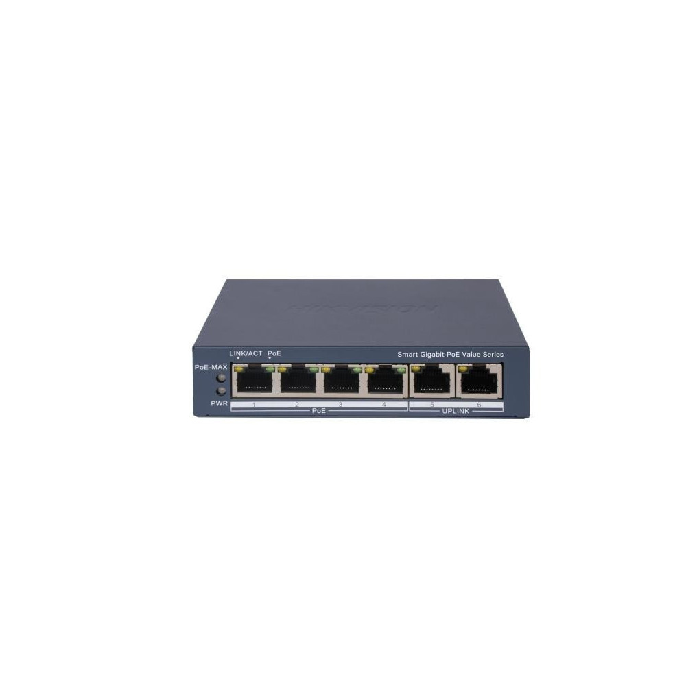 Hikvision 6 prievadų komutatorius DS-3E1506P-EI/M (valdomas) SWITCHDS3E1506PEIM