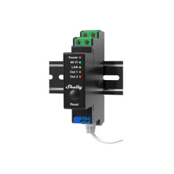 Wi-Fi, LAN ir Bluetooth valdoma 2 kanalų relė Shelly Pro 2 SHELLYPRO2