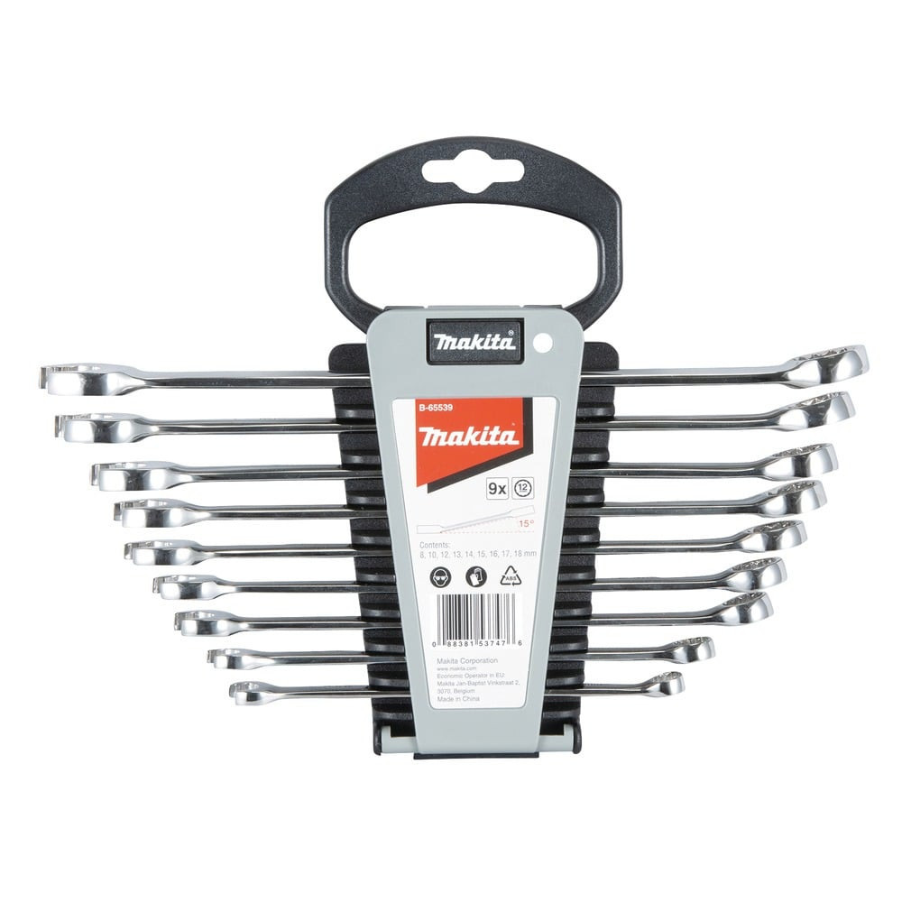 Kombinuotų veržliarakčių komplektas Makita B-65539 (8&ndash;18mm, 9vnt) MB65539