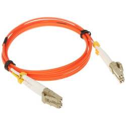 Optinis jungiamasis laidas LC/UPC-SC/UPC (MM, duplex, OM3, 2mm, 0.5m) OPJUNLCSCMMDUPOM05m