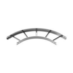 Kabelinių kopėčių horizontalus posūkis 90&deg; Baks LDLP600H50 (1.5mm skardos storis) BAKSLDLP600H50