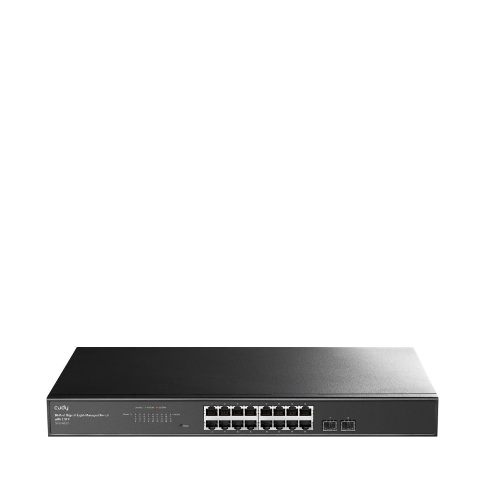 16 prievadų komutatorius Cudy GS1016ES2 (valdomas) SWITCHCUDYGS1016ES2
