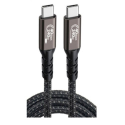 USB-C&ndash;USB-C kabelis Wirellee (1 m, 60 W, PD 3.0, juodas) KAB1P007
