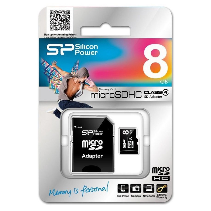 Atminties kortelė Silicon Power 8 GB MicroSDHC XAK8GBSDHC
