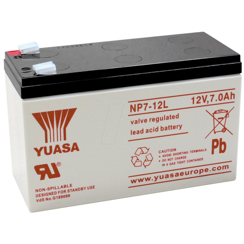 Akumuliatorius Yuasa (7Ah, 12V, F2, VRLA) AY712L