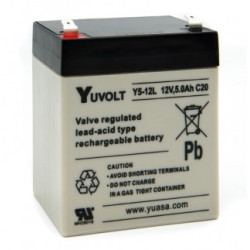 Akumuliatorius YUASA Yuvolt (5Ah, 12V, F2, VRLA) AY512F2