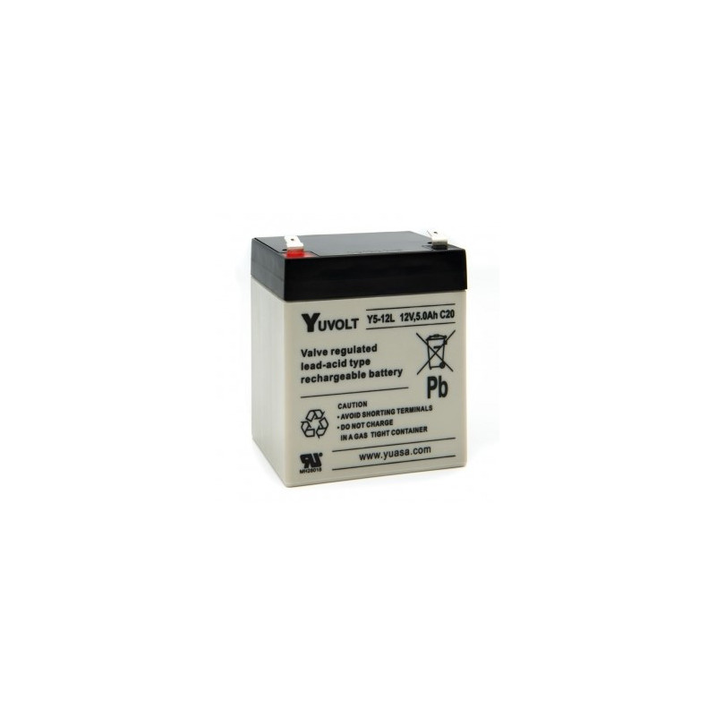 Akumuliatorius YUASA Yuvolt (5Ah, 12V, F2, VRLA) AY512F2