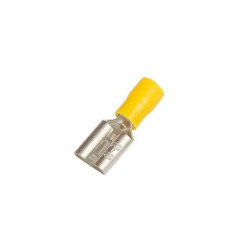 AFH-6/6.3 izoliuotas ki&scaron;tukinis lizdas (6mm&sup2;, geltonas) NAFH-6/6.3
