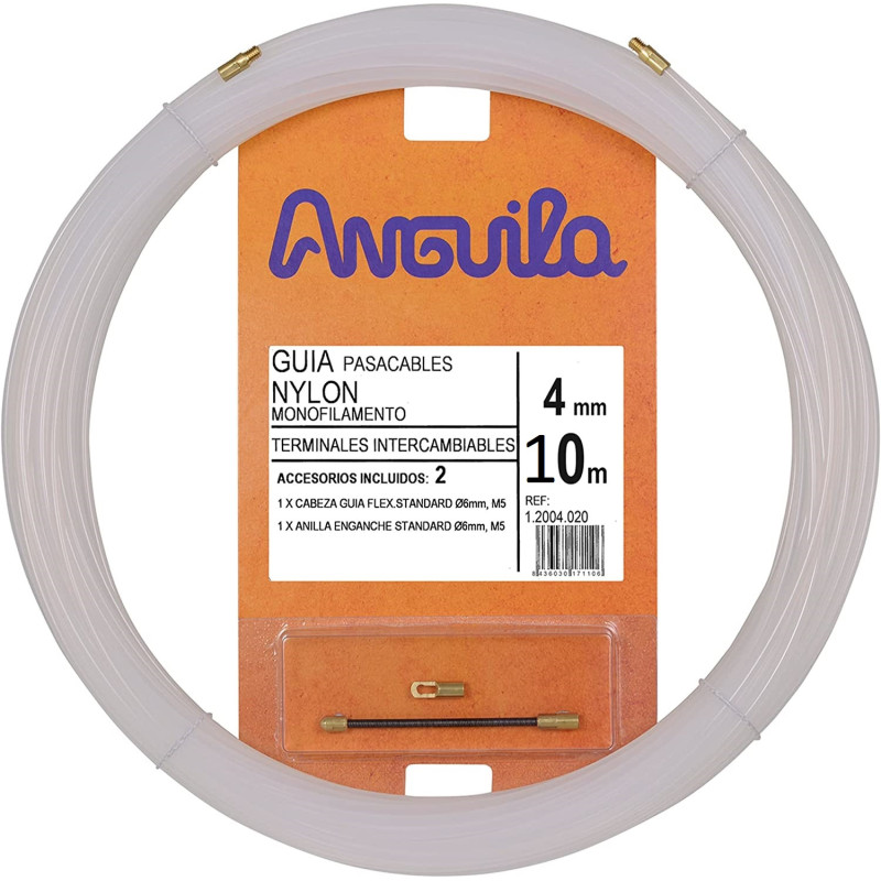 Kabelio pratraukėjas nailoninis (10m, 4mm, baltas, nailonas)  VPRATR4MM10MB