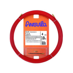 Kabelio pratraukėjas (10m, 4mm, raudonas, plieninis)  VPRATR4MM10MR