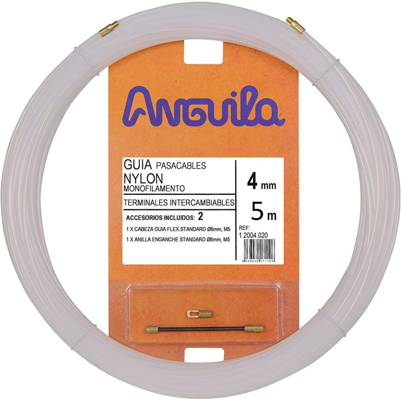 Kabelio pratraukėjas nailoninis (5m, 4mm, baltas, nailonas)  VPRATR4MM5MB
