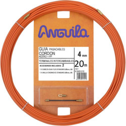 Kabelio pratraukėjas (20m, 4mm, oranžinis, plieninis)  VPRATR4MM20MOR