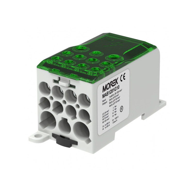 Paskirstymo gnybtas Morek OJL280A (žalias) MAB1281G10
