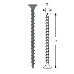 Sraigtas STARFIX gipsas-medis 3.5x35/F (juodas, 200vnt) D3535F