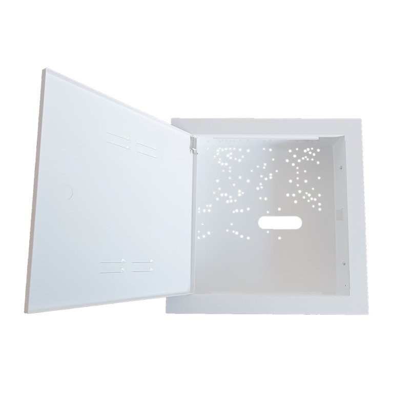 Įleidžiamas metalinis korpusas nuimumu rėmeliu FSBOX280 (280x280x80mm, baltas) CKOFSBOX280