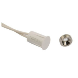 Įleidžiami magnetiniai kontaktai su povežle 17x9mm (balti) MKIBR1011DMWH