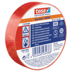 Izoliuojanti juosta TESA (raudona) 20m x 19mm 53988-00021-00 VIZOTR20