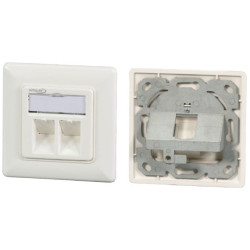 EFB Infralan rėmelis lizdas RJ45 IMT-02-RK-WS-KP (TIA) (2 lizdų, metalinis rėmas) EFBINFRARJ45IMT02RKWSKP