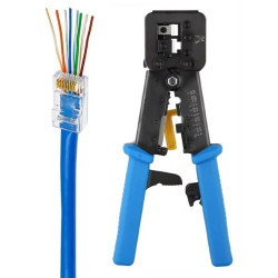 Tinklo užspaudimo replės SWTP003 perki&scaron;amoms jungtims (RJ45/RJ12 8P/6P/4P) SWTP0038P6P4P