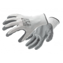 Pir&scaron;tinės padengtos nitrilu Hogert HT5K755-11-W (11 dydis, pilkos) GTVHT5K75511W