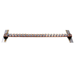 Varinė įžeminimo &scaron;yna su varžtais (1U, 49 cm) XIS1U