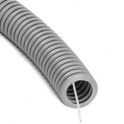 Gofruotas vamzdis su viela 32mm (behologenų, pilkas, 50m, 750 N/5 cm, D32) GLOB-EL GL401 GL401