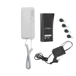 Audio telefonspynės komplektas CYFRAL COSMO R-1 juodas PSKITCOSMOR1B