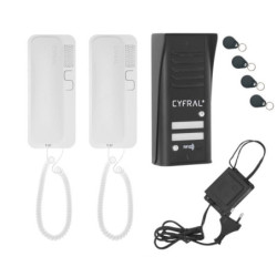 Audio telefonspynės komplektas CYFRAL COSMO R-2 juodas PSKITCOSMOR2B