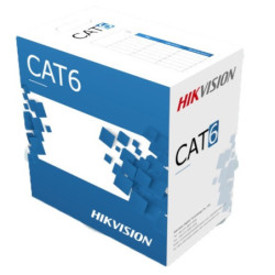 Kabelis ry&scaron;io Hik-vision UTP 6E (Gysla-0.53mm, ritė 305m, vidaus) DS-1LN6-UE-W KRUTP6HIK053