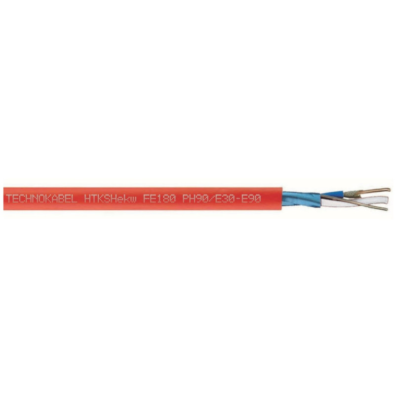Gaisrinis nedegus kabelis Technokabel HTKSHekw FE180/Ph90 E30-E90 B2ca 1x2x0.8mm (100m) KGMT1x2x0.8