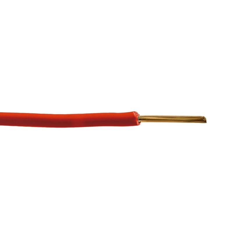 Lietkabelis H07V-U (YDY) 1x6 mm2 vienagyslis laidas (monolitinis, raudonas, 1 m) KYDY1X6RAUD