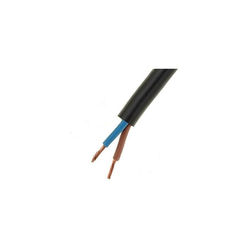 Lietkabelis OMY kabelis 2x1.0mm2 (juodas, 100m) KM2/1.0J