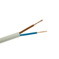 Lietkabelis OMY kabelis 2x0.5mm2 (baltas, 100m) KM2X05LIETB