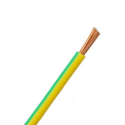 H07V-K (LgY) 1x1.5 mm2 vienagyslis laidas Lietkabelis (daugiavielis, geltonas / žalias, 100m) KMLGY1X1.5GZM