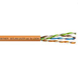 LAN tinklo kabelis Bitner UTP 5e (vidaus, PVC, LSZH, Eca, 305m, 24 AWG/0.5mm) KRUTP5EAWGBIT