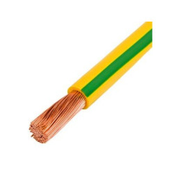 H07V-K (LgY) 1x6 mm2 vienagyslis laidas Lietkabelis (daugiavielis, geltonas/žalias, 100 m) LIETH07VK1X6GZ
