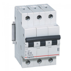 Automatinis jungiklis MCB RX3 Legrand 419169 (16A, 3P, 400V, 6kA) LAUTOMAT3P16AB