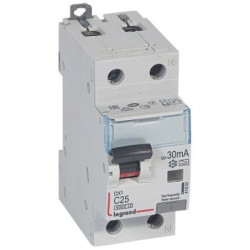 Srovės nuotekio relė su automatiniu jungikliu Legrand 411052 (C, 25A, 2P, 30mA, 230V) L411052