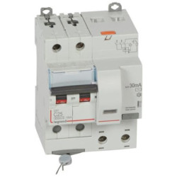 Srovės nuotekio relė su automatiniu jungikliu Legrand 411160 (C, 25A, 2P, 30mA, 230V) L411160