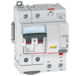 Srovės nuotekio relė su automatiniu jungikliu Legrand 411161 (C, 32A, 4P, 30mA, 230V) L411161