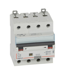 Srovės nuotekio relė su automatiniu jungikliu 411186 Legrand (AC, 16A, 4P, 30mA, 400V) L411186