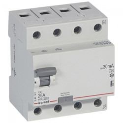 Srovės nuotekio relė su automatiniu jungikliu Legrand 402074 (A, 25A, 4P, 30mA, 400V) L402074